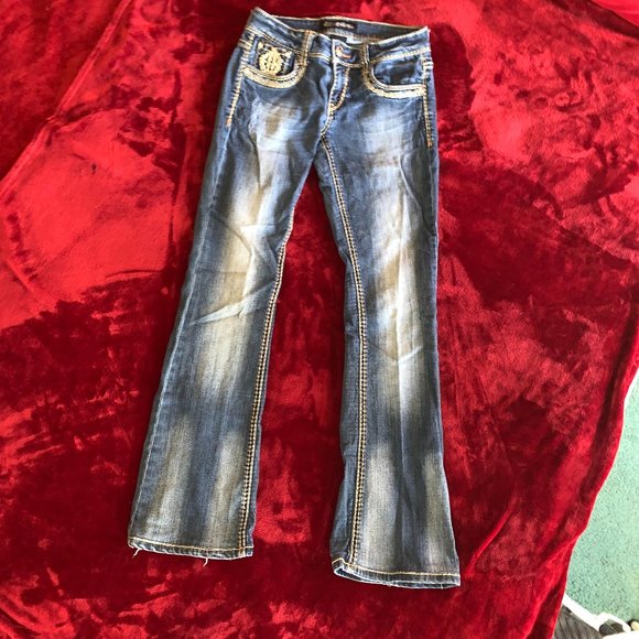 Size 1 CELLO Bootcut Jeans BLINGY - Picture 3 of 7